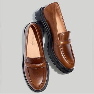 New Madewell The Bradley Lugsole Loafer in Leather Stable size 10
